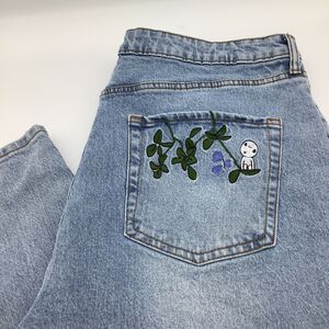 Princess Mononoke Studio Ghibli Denim Jeans Blue Size 19‎